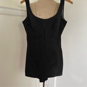 Black and White Polka Dot Vintage Swimsuit